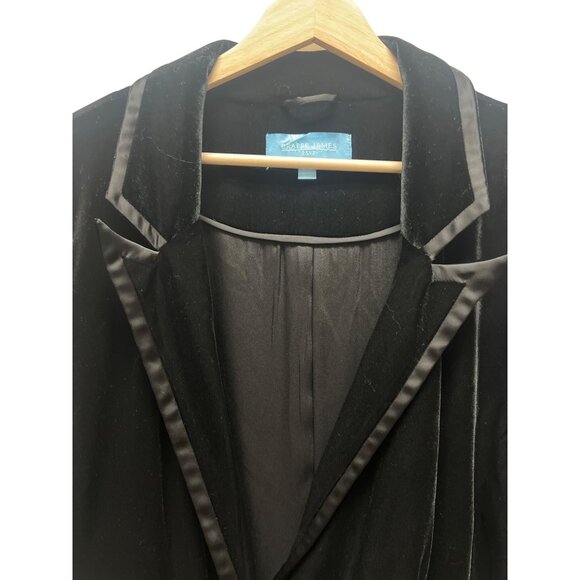 Draper James RSVP NWOT Black Velvet Tuxedo Blazer - Picture 6 of 10